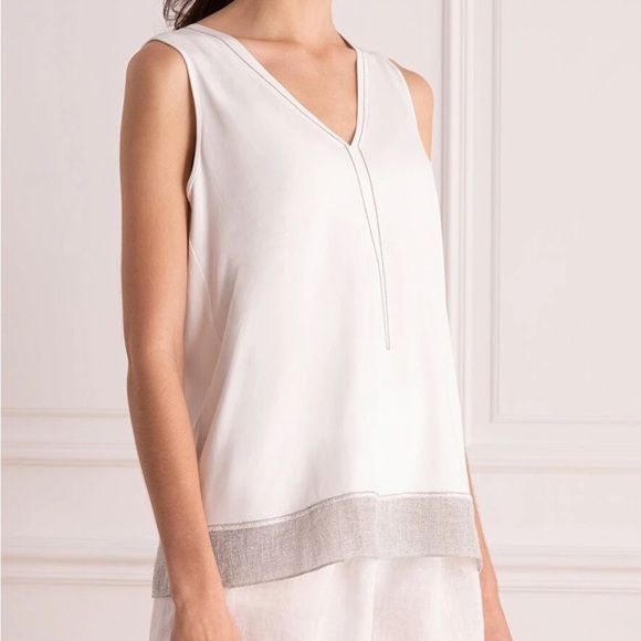 D.EXTERIOR Women's White Viscose Polyester Monili Beading Built-in Necklace Sm - Picture 3 of 11